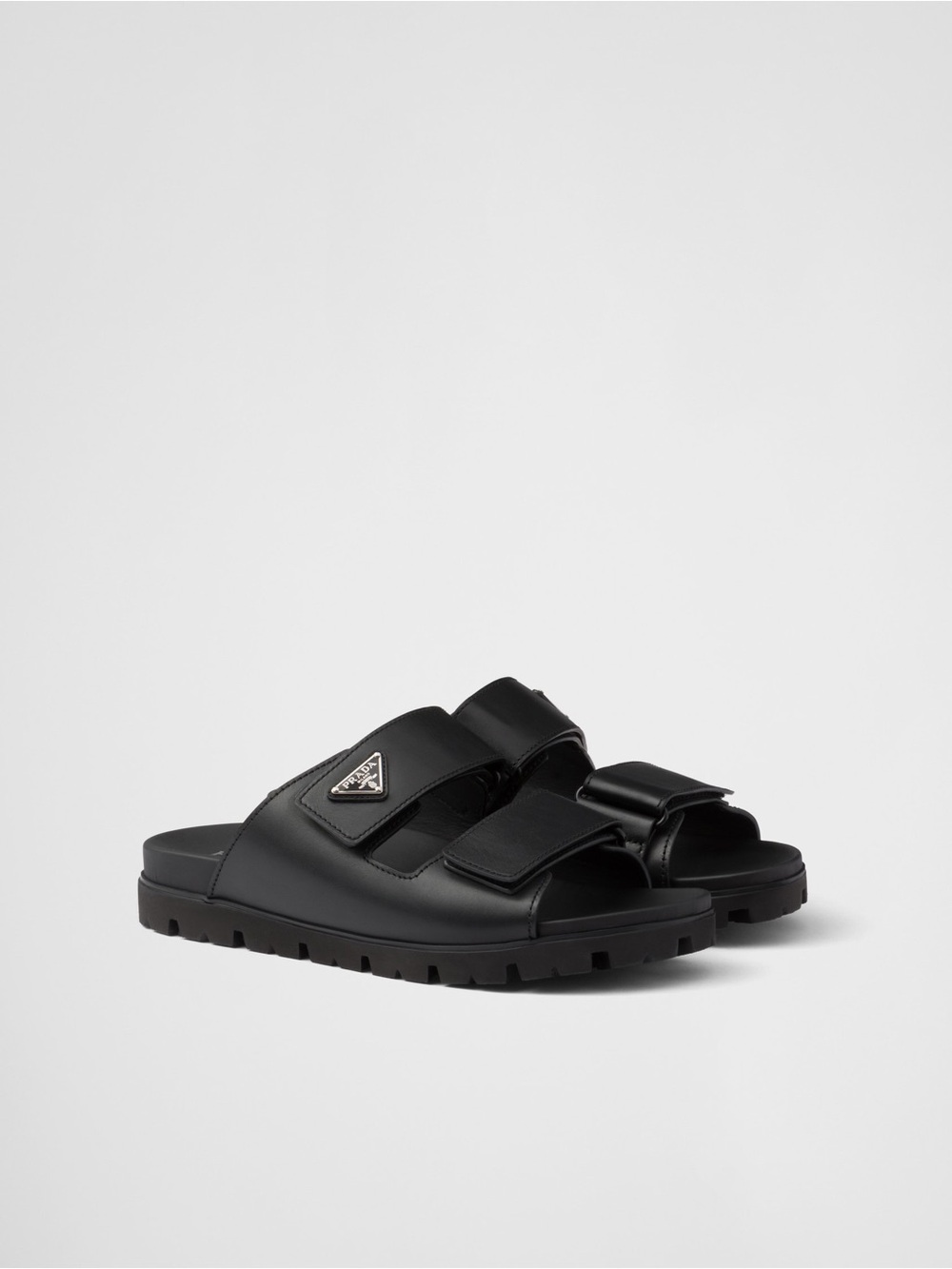 Prada leather strap slides